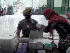 Prajurit Yonarhanud 15/DBY Menerima Vaksin Covid-19 Tahap Pertama