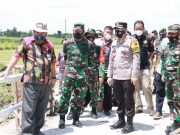 Sinergitas Bupati Blora, Dandim, Dan Kapolres Tinjau TMMD di desa Doplang