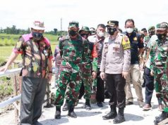 Sinergitas Bupati Blora, Dandim, Dan Kapolres Tinjau TMMD di desa Doplang