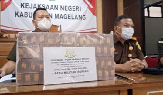 Kejaksaan Negeri Kabupaten Magelang Terima Pembayaran Uang Denda Rp1 Miliar