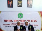 Mahasiswa Kembar Lulus Ujian Tesis Pascasarjana IAINU Kebumen