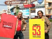 Di Solo, Digelar Aksi Visual Poster Duka Cita KRI Nanggala 402