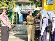 Kasatlantas Datangi SMP 6 Blora Ajak Taati Protokol Kesehatan
