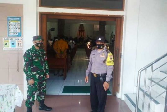 TNI-POLRI Amankan Minggu Paskah di Gereja Baptis Indonesia Candi