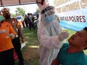 Sat Lantas Polres Tegal Lakukan Swab Antigen di Rest Area
