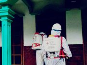 Jelang Salat Tarawih Belasan Mushola dan Masjid di Desa Jojogan Disemprot Disinfektan