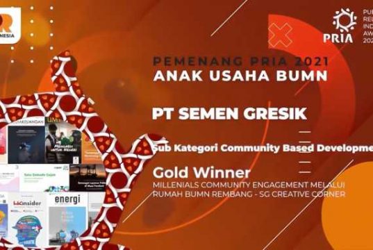 Semen Gresik Raih Dua Penghargaan Gold di Ajang Pria 2021