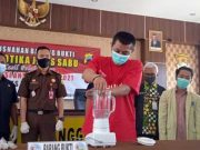 Hasil Operasi Antik 2021, Ini Cara Polres Temanggung Musnahkan Sabu Senilai Rp 150 Juta
