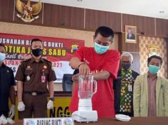 Hasil Operasi Antik 2021, Ini Cara Polres Temanggung Musnahkan Sabu Senilai Rp 150 Juta