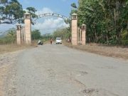 Jalan Utama Desa Kaligowong Wonosobo Rusak Berat