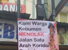 Muncul Spanduk Penolakan Jalan Searah di Sutoyo dan Kusuma