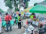 Hari Libur, Polwan Polres Blora Patroli di Pusat Keramaian