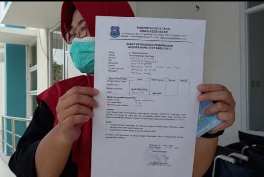 Penyekatan Pospam Terminal Kota Tegal Dapati Seorang Pemudik Positif