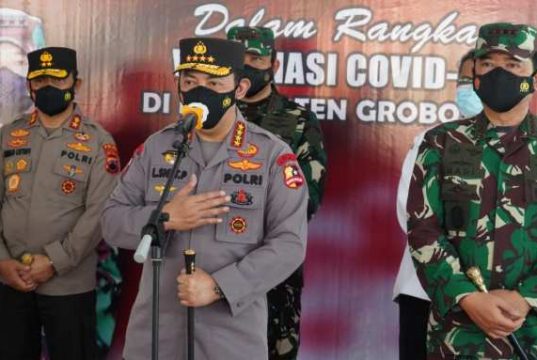 Kapolri Minta Grobogan Waspadai Covid-19 karena Dekat Kudus