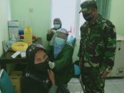 Koramil Kajoran Kawal Serbuan Vaksinasi Nasional TNI-Polri
