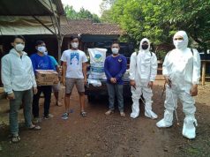 Mbak Rerie Bantu Penyemprotan Disinfektan di Jepara