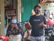 Pedagang Pasar Tumenggungan Doa Sejenak agar Pandemi Segera Berakhir