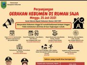 Kebumen Kembali Berlakukan Gerakan Sehari di Rumah, Pasar dan Toko Tutup