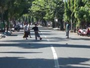 Jalanan di Kudus Disulap Jadi Lapangan Bola