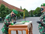 Danrindam IV Pimpin Penerimaan Anggota Baru dan Sertijab Dandodik Belneg
