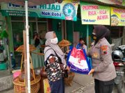 Polres Magelang Bagikan Bansos Kepada Pedagang Terdampak PPKM Darurat