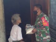 Babinsa Salurkan Bantuan Beras