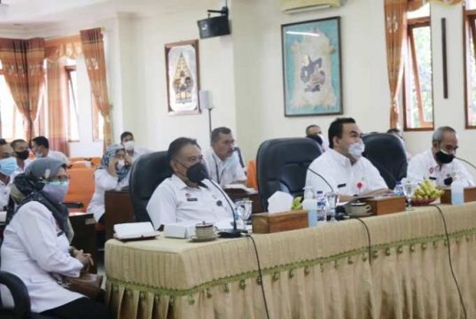 Bupati ikuti Monev MCP dan Tematik dengan KPK RI