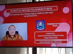 Kota Tegal Terpilih Salah Satu TOP Inovasi Pelayanan Publik Terpuji