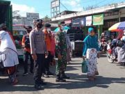 Satgas Covid-19 Kaliwiro Wonosobo Sosialisasi PPKM Darurat dan Prokes di Pasar Pahing