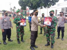 Polres Wonosobo Serahkan Bantuan Beras dan Paket Sembako bagi Warga Terdampak PPKM Darurat