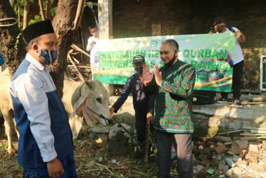 Rektor USM Serahkan Hewan Kurban ke Pesantren di Kudus