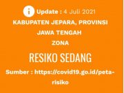Aneh, Web Corona Jepara Sudah Terpasang Zona Oranye