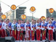 Rusia Arak Peraih Medali Olimpiade Tokyo di Lapangan Merah