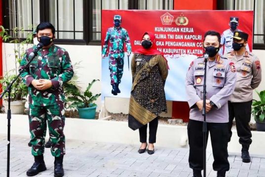 Kunjungi Klaten, Panglima TNI dan Kapolri Minta Tracing dan Testing Dilakukan Secara Masif