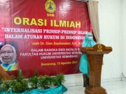 Fak Hukum USM Gelar Orasi Ilmiah