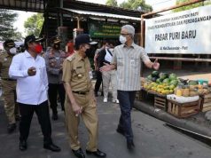 Ganjar Apresiasi Kedisiplinan Pedagang di Pasar Puri Baru Pati