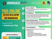 PMB Kedokteran Gigi Unissula Buka Hingga 10 September