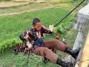 Saka Wira Kartika Kodim Wonogiri Berlatih Vertical Rescue di Jembatan Nusantara