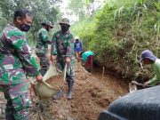 Anggota Koramil Sawangan Laksanakan Pra TMMD Ke-112