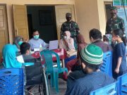 Babinsa Srumbung Dampingi Vaksinasi Warga Difabel