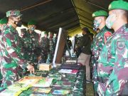 Waasops Kasad Periksa Kesiapan Satgas Pamtas RI-PNG Yonif 410/Alugoro Sektor Selatan Wilayah Papua
