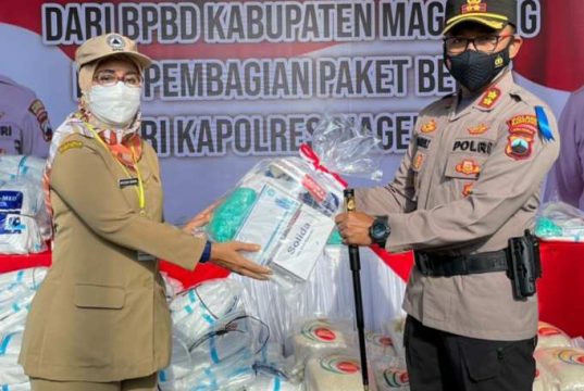 Polres Terima Bantuan Alat Pelindung Diri Dari BPBD Kabupaten Magelang