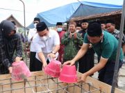 Peletakan Batu Pertama Masjid Bapangan, Bupati Blora Ajak Warga Gotong Royong