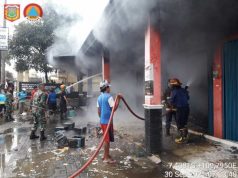 Diduga Korsleting Listrik, Lima Ruko di Pasar Sukoharjo Terbakar