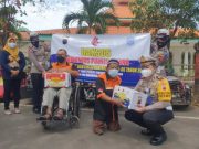 HUT Satlantas, Polres Jepara Bagi Sembako untuk Difabel