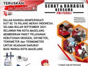 Menyambut HUT Ke 76, PMI Selain Bantu Oksigen Juga Oximeter, Tensimeter dan Termometer