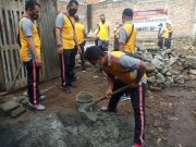 Polsek Gunungpati Polrestabes Semarang Bakti Sosial Bedah Rumah