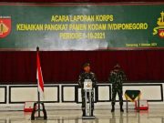Pimpin Kenaikan Pangkat Pamen. Pangdam : Semakin Tinggi Pangkat, Semakin Besar Tanggung Jawab
