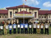 Terkait Vaksinasi Massal Covid-19 di Klaten, Muspika dan Kepala Desa Peroleh Penghargaan dari Polres