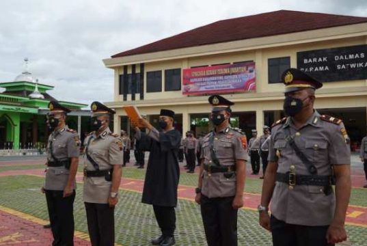 Mutasi di Polres Grobogan, Kapolsek Baru Karangrayung dan Gubug Diminta Waspadai Banjir